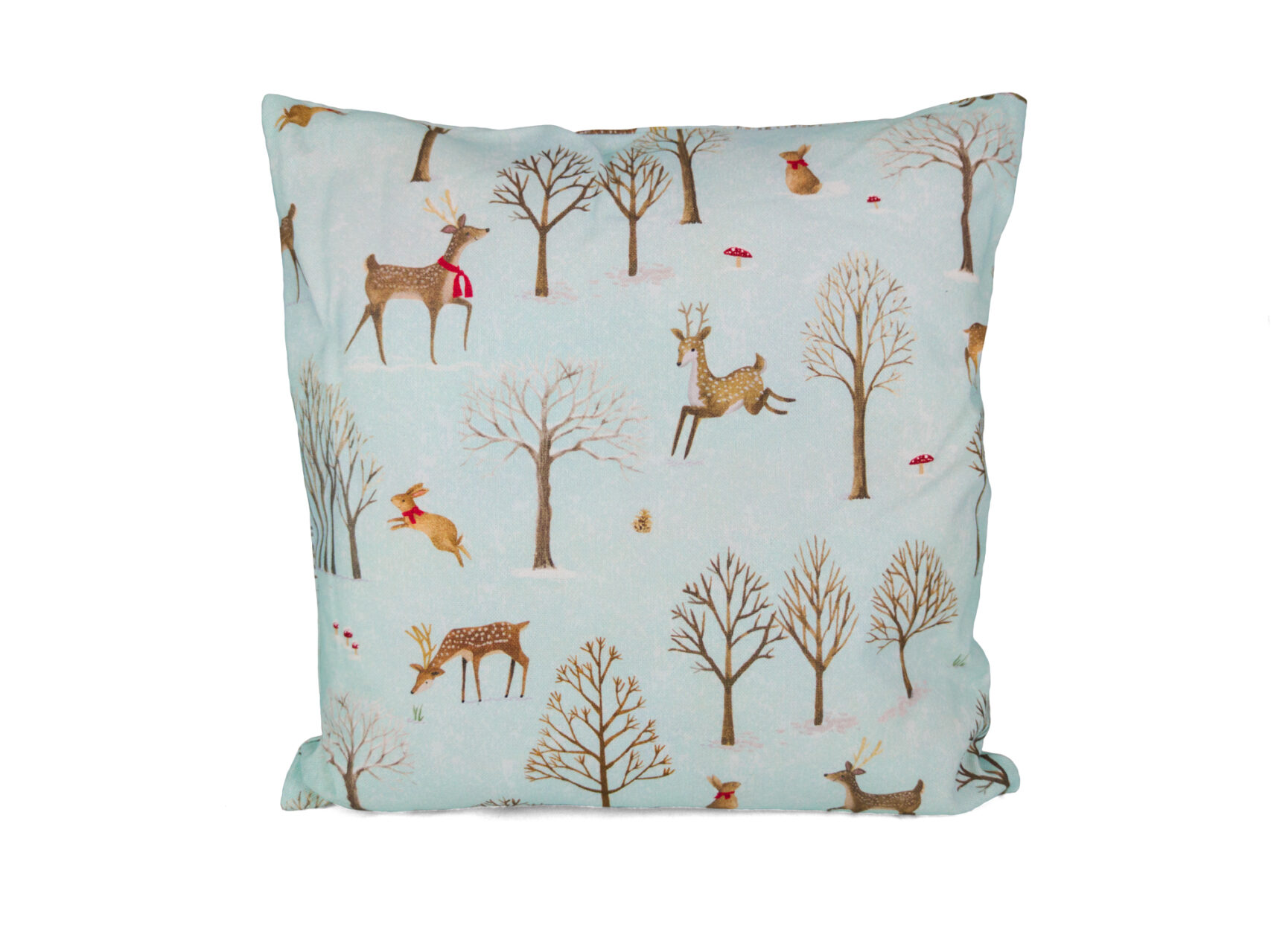 Kissenbezug 40x40cm - Waldtiere im Winterwald