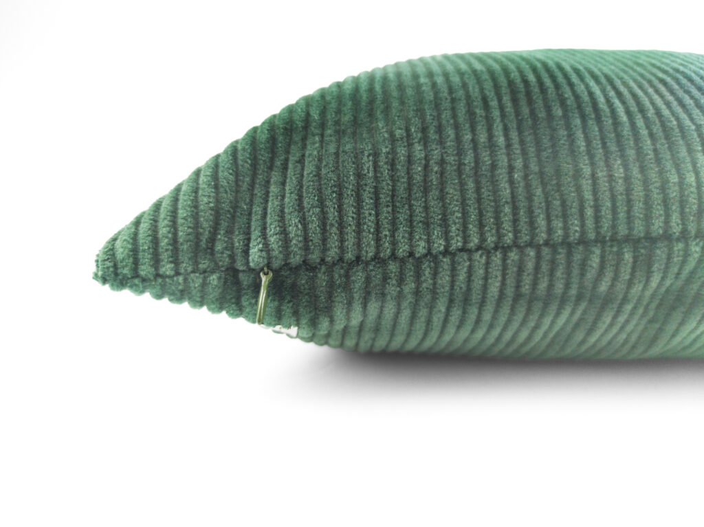 Kissenbezug 40x40cm – Breitcord Waldgrün