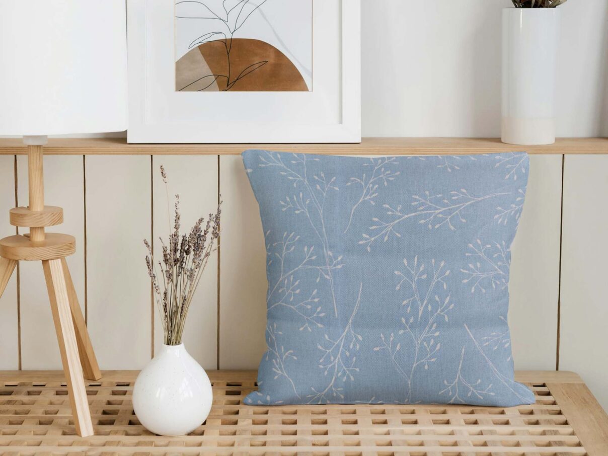 Kissenbezug 40x40cm – Strandgras hellblau