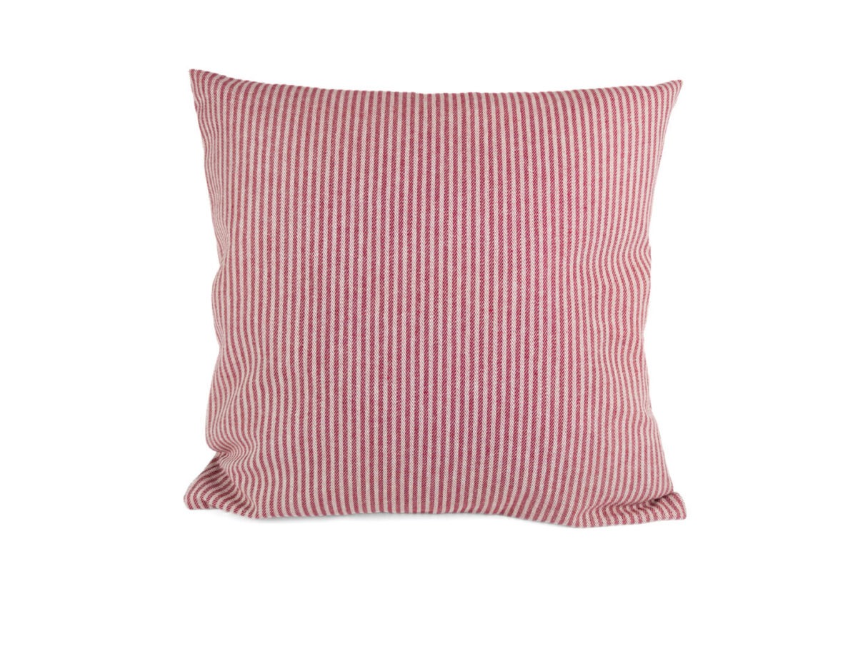 Kissenbezug 40x40cm – Streifen weinrot