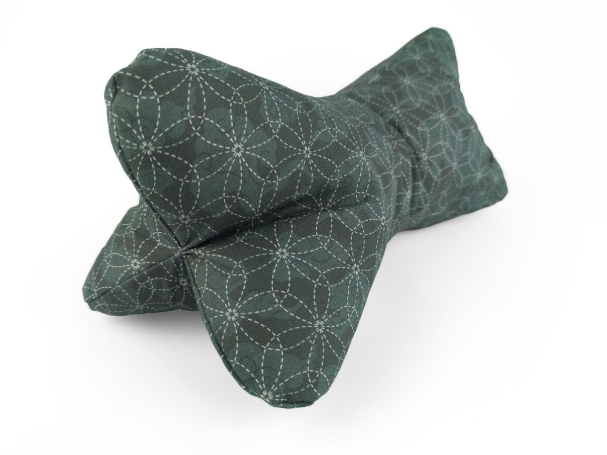Leseknochen – Sashiko-Muster schwarzgrün