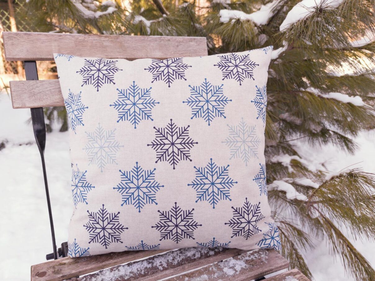 Kissenbezug 40x40cm – Schneeflocken