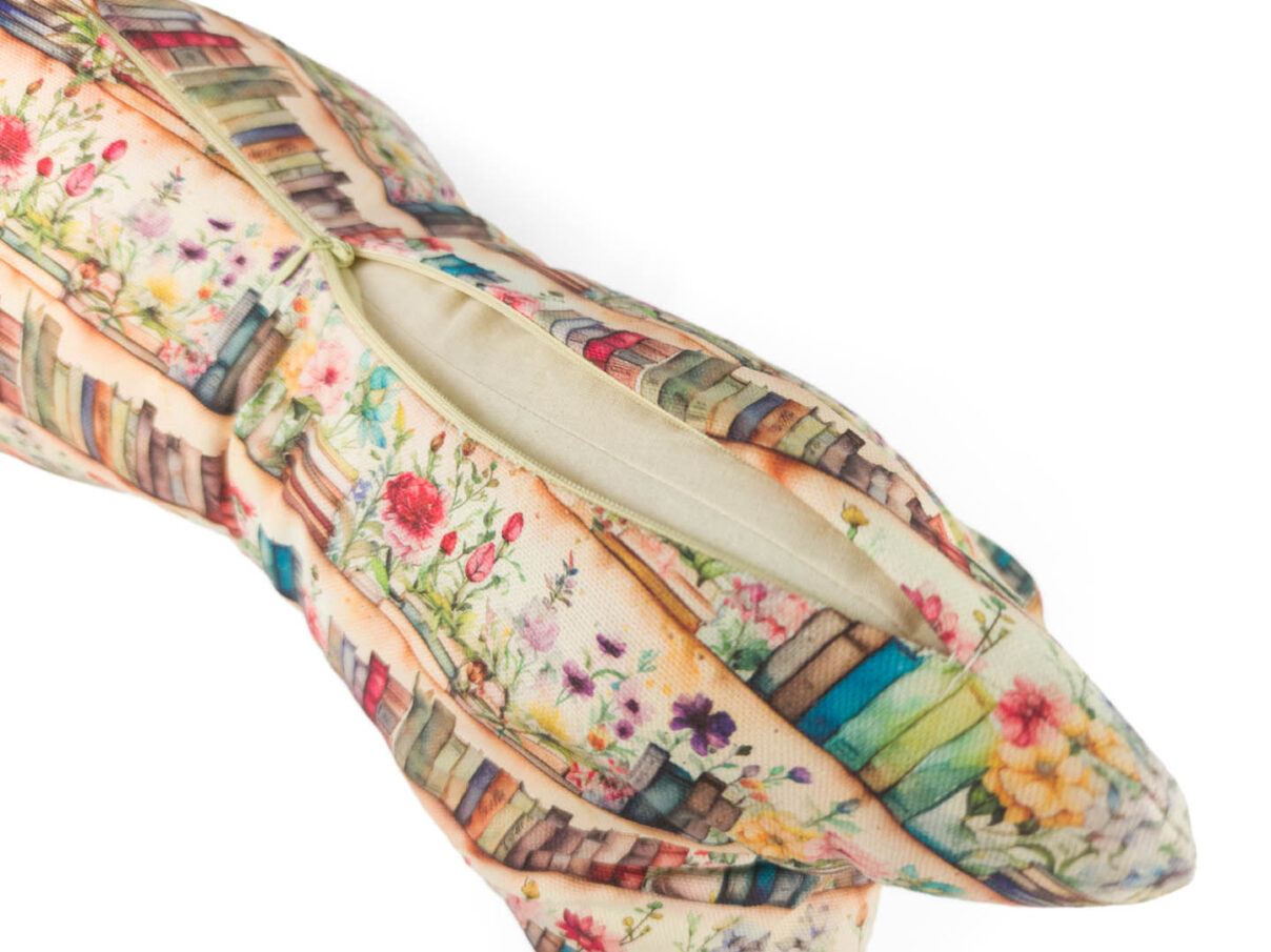 Leseknochenbezug – Bücherregal floral