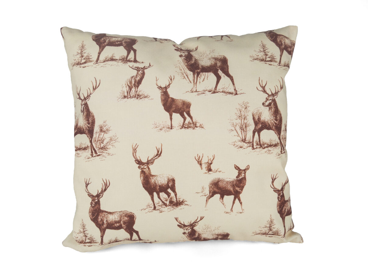 Kissenbezug 40x40cm – Edler Hirsch natur