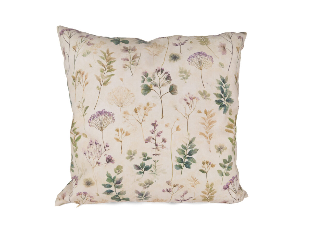 Kissenbezug 40x40cm – Kräuter und Wildblumen