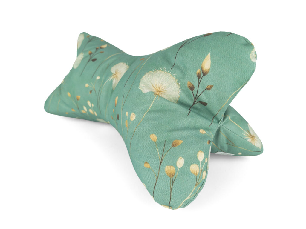 Leseknochen Pusteblumen elegant ergonomisches Lesekissen Seitenansicht