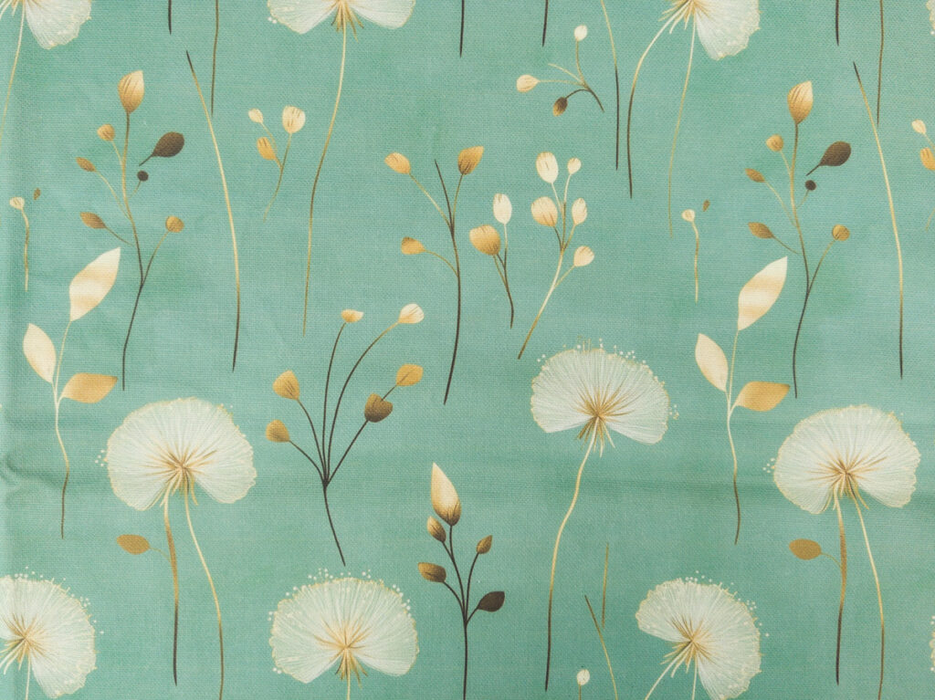 Baumwollstoff Pusteblumen elegant mit zarten floralen Motiven