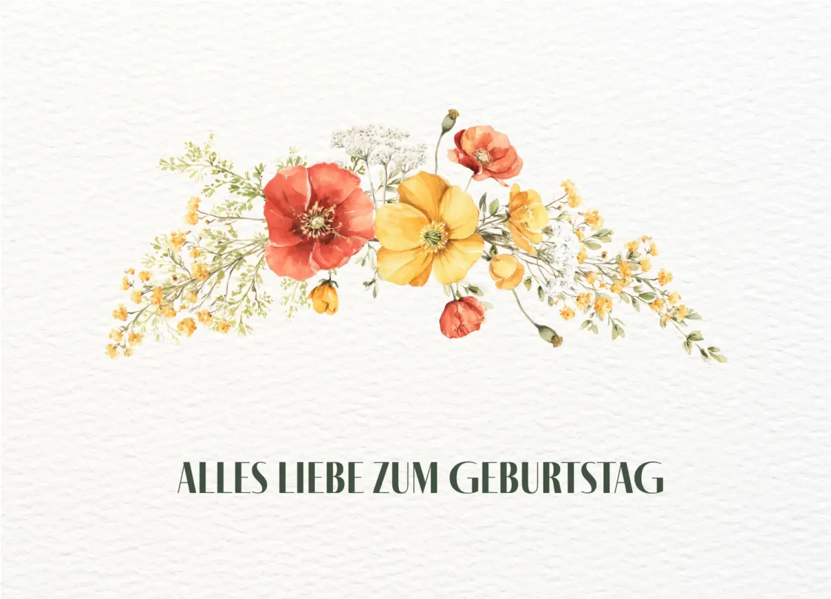 Postkarte – Alles Liebe zum Geburtstag