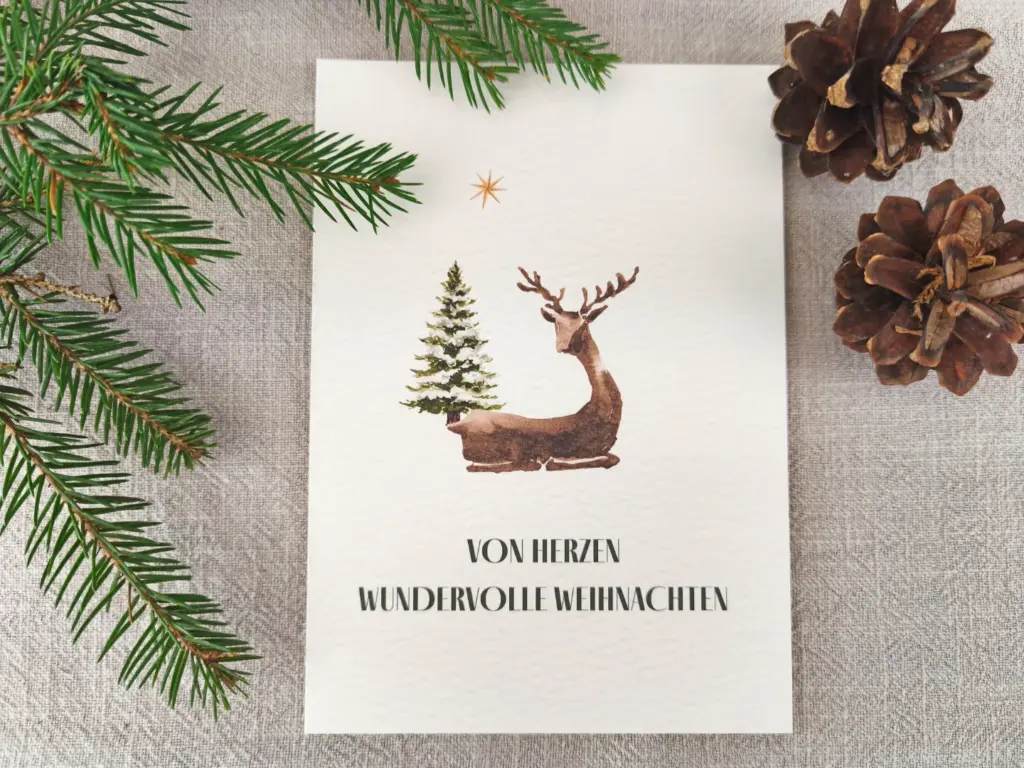 Postkarte - Von Herzen wundervolle Weihnachten – Bild 2