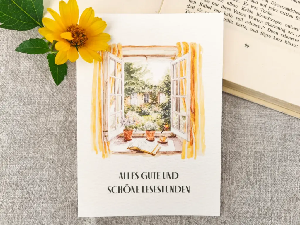 Postkarte - Alles Gute und schöne Lesestunden – Bild 2