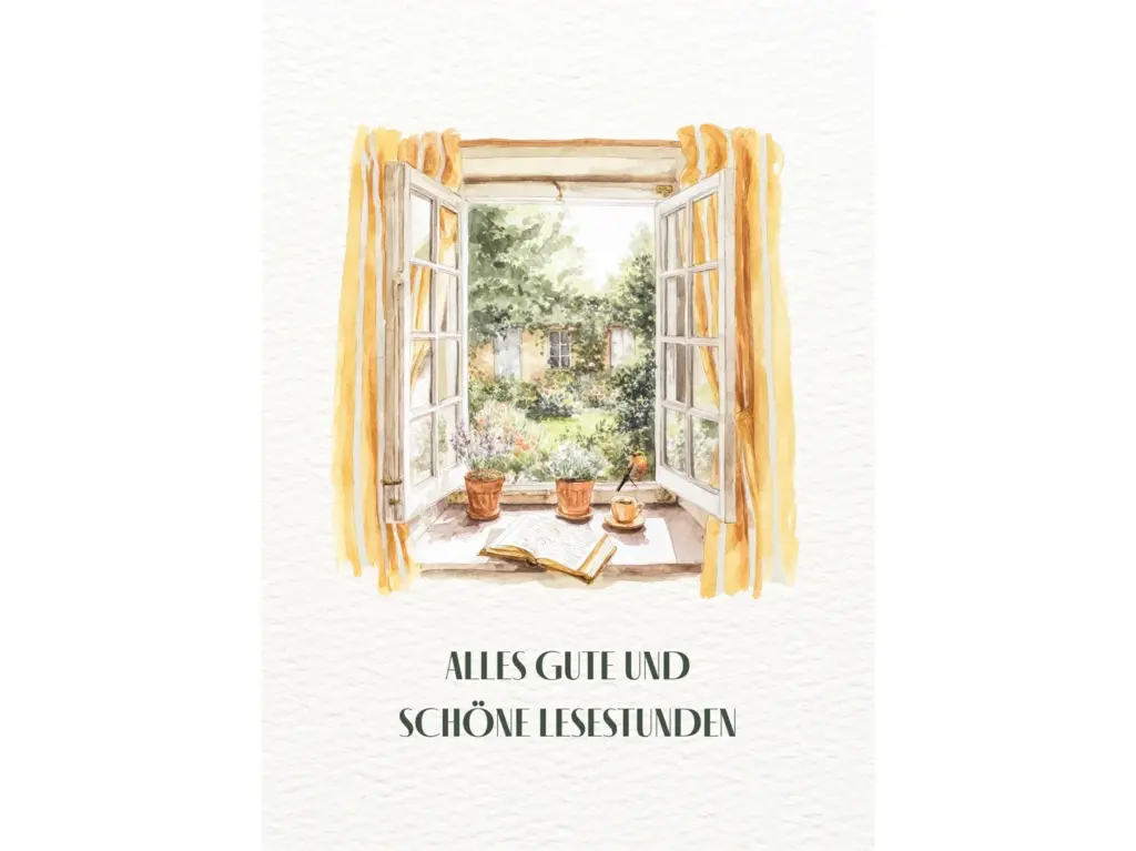 Postkarte - Alles Gute und schöne Lesestunden