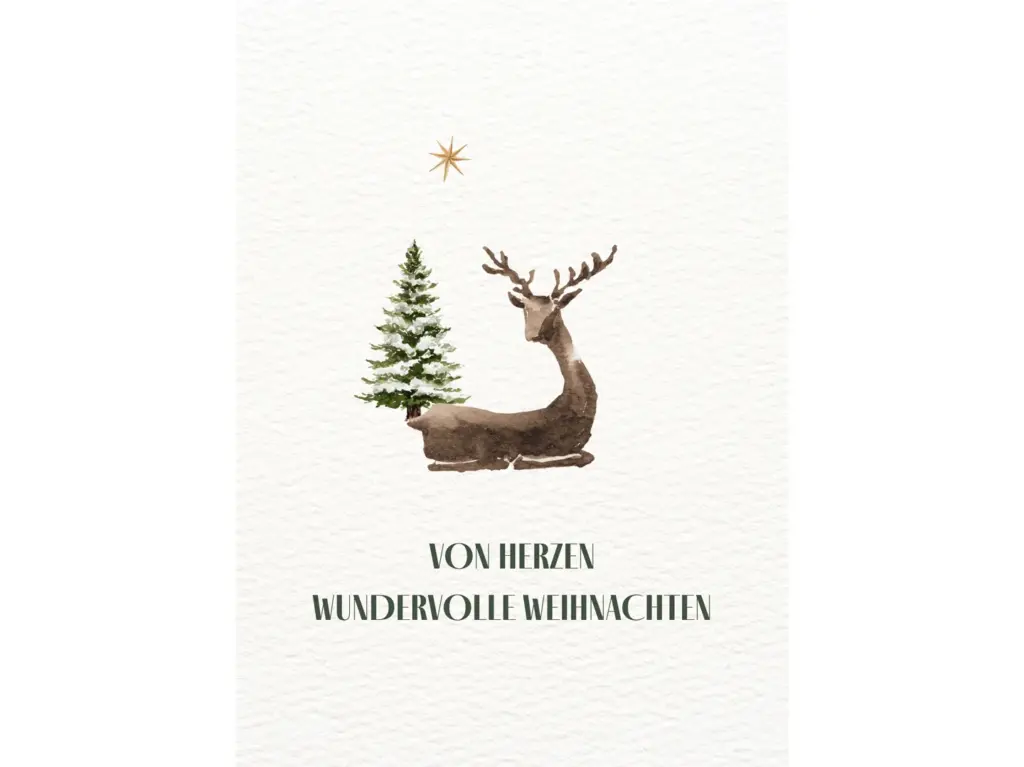Postkarte - Von Herzen wundervolle Weihnachten